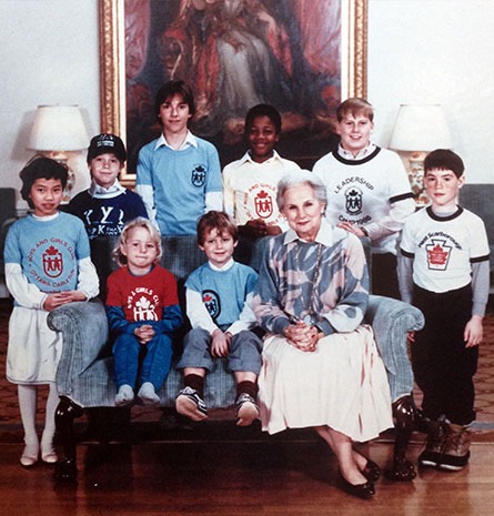 A class photo of a Boys and Girls Club of Canada