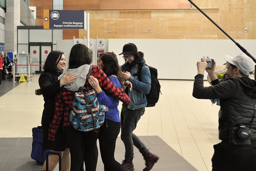 Filming the youth from our WestJet video